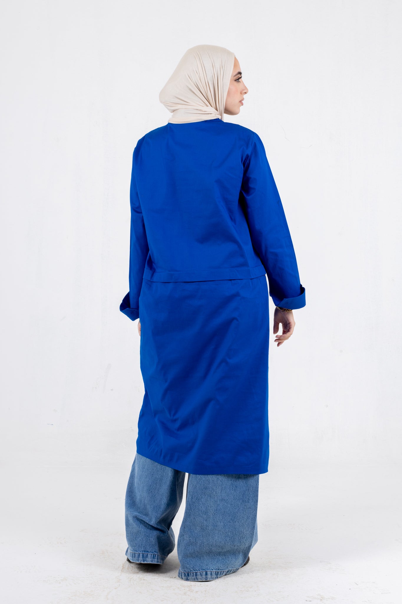 high &low poplin shirt