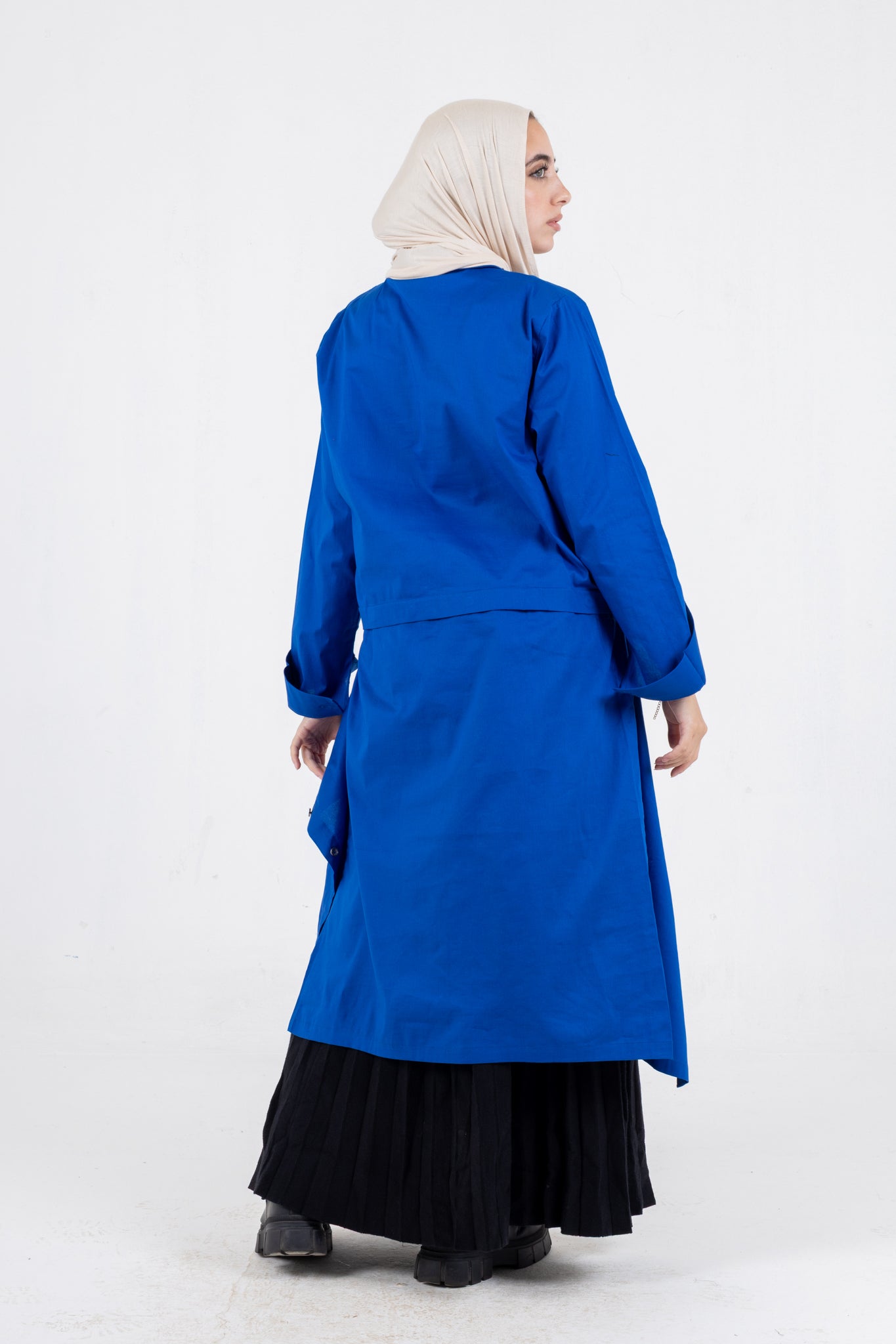 high &low poplin shirt