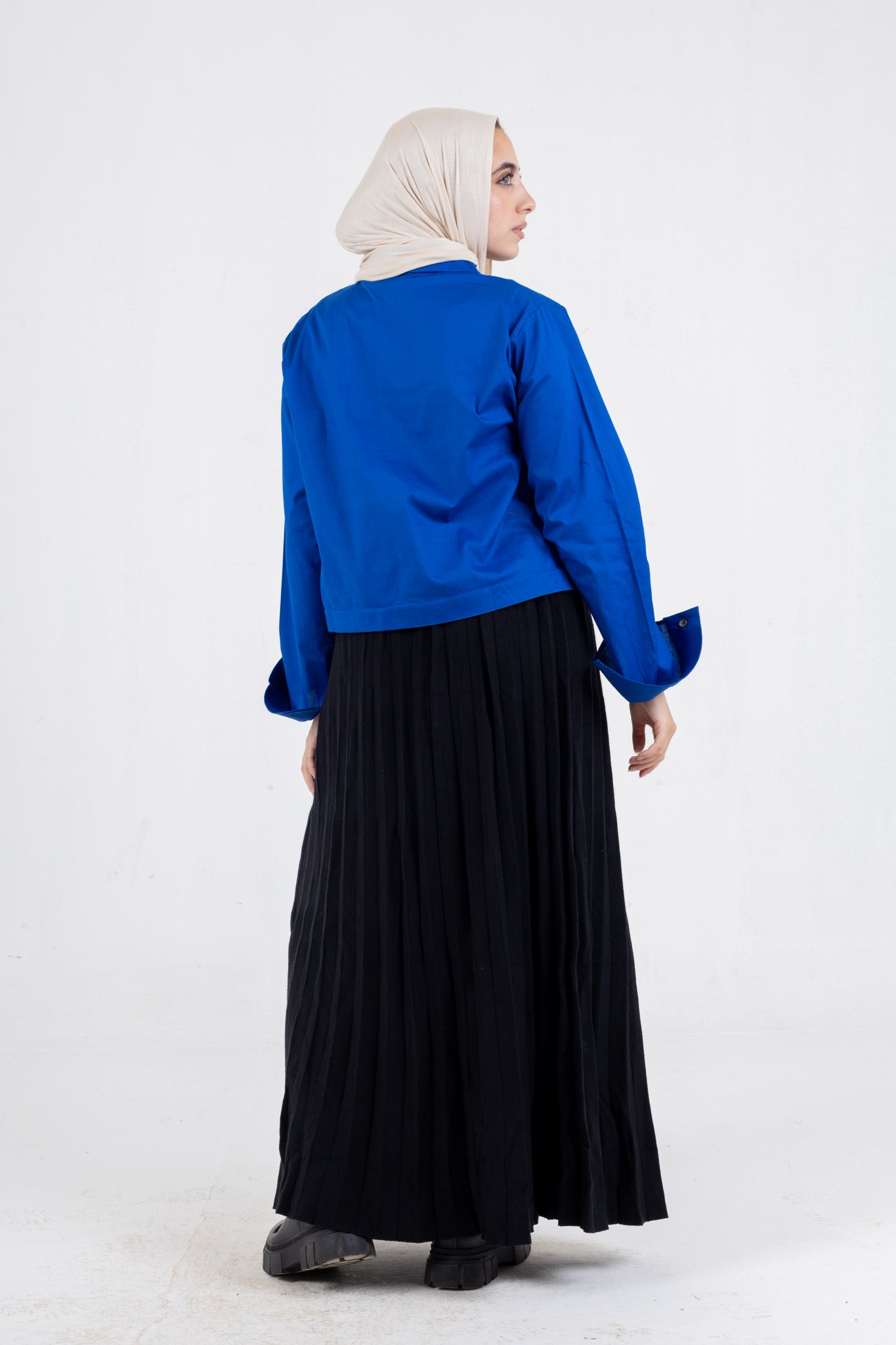 high &low poplin shirt