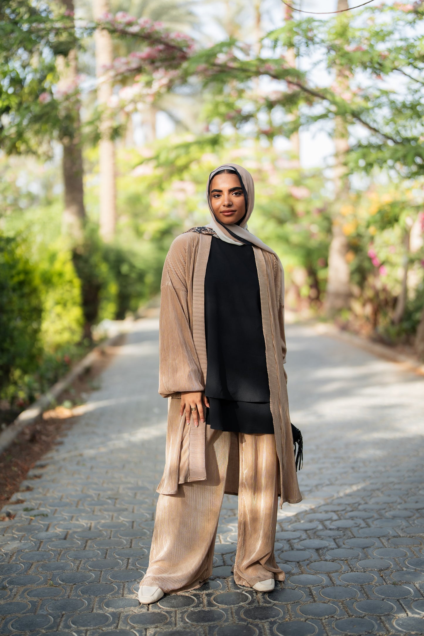 pleated set