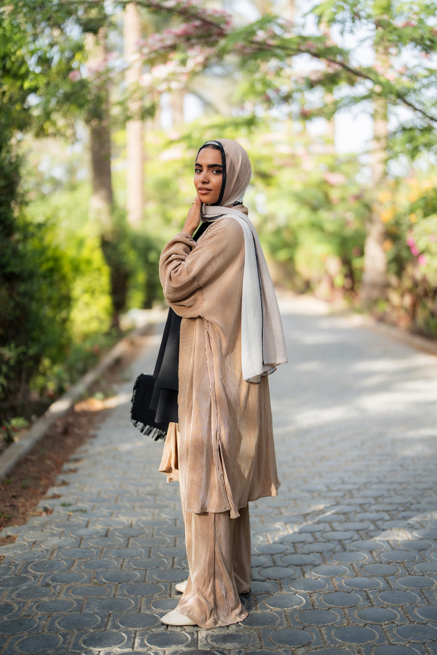 pleated set