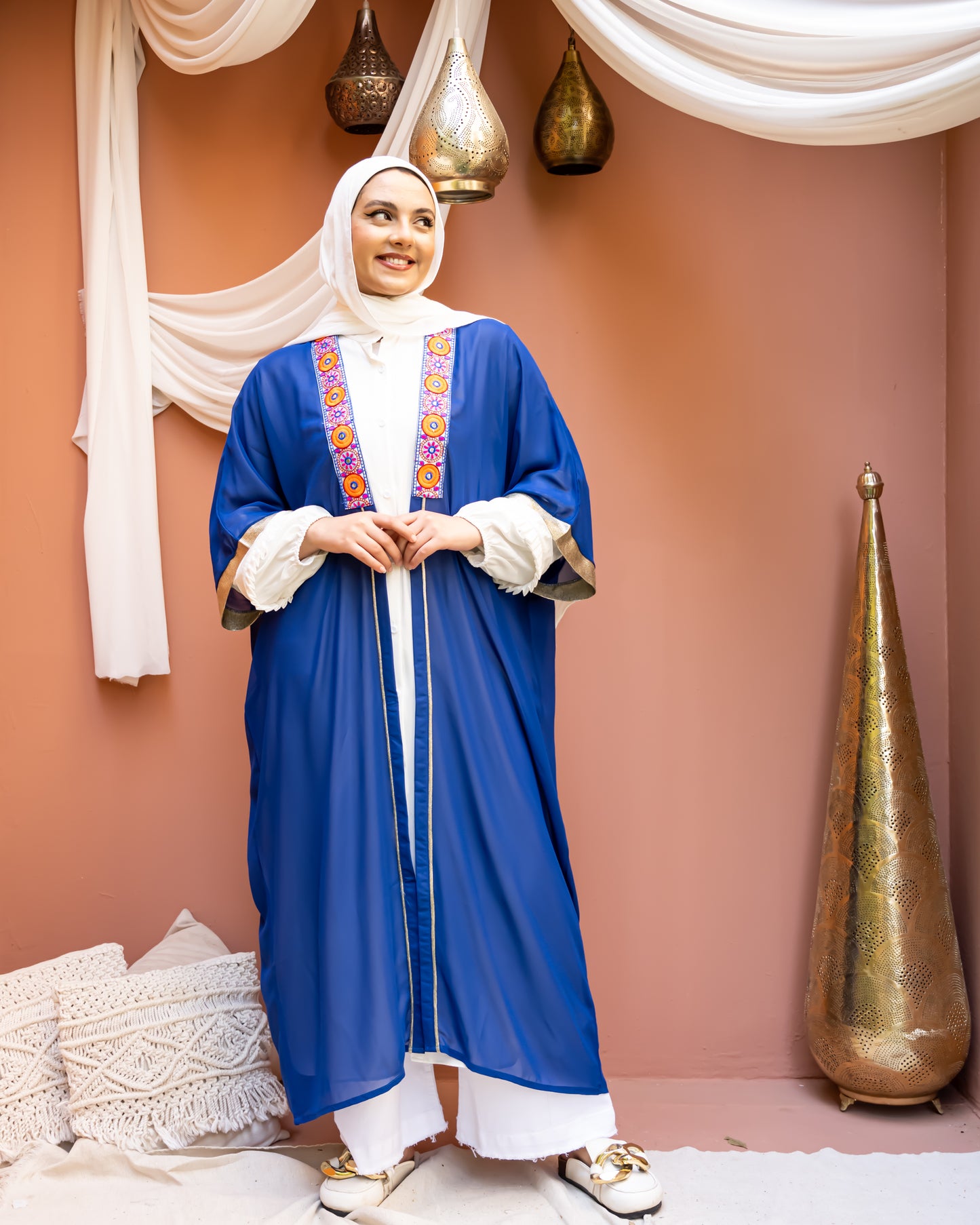 Chiffon embroidered Kaftan