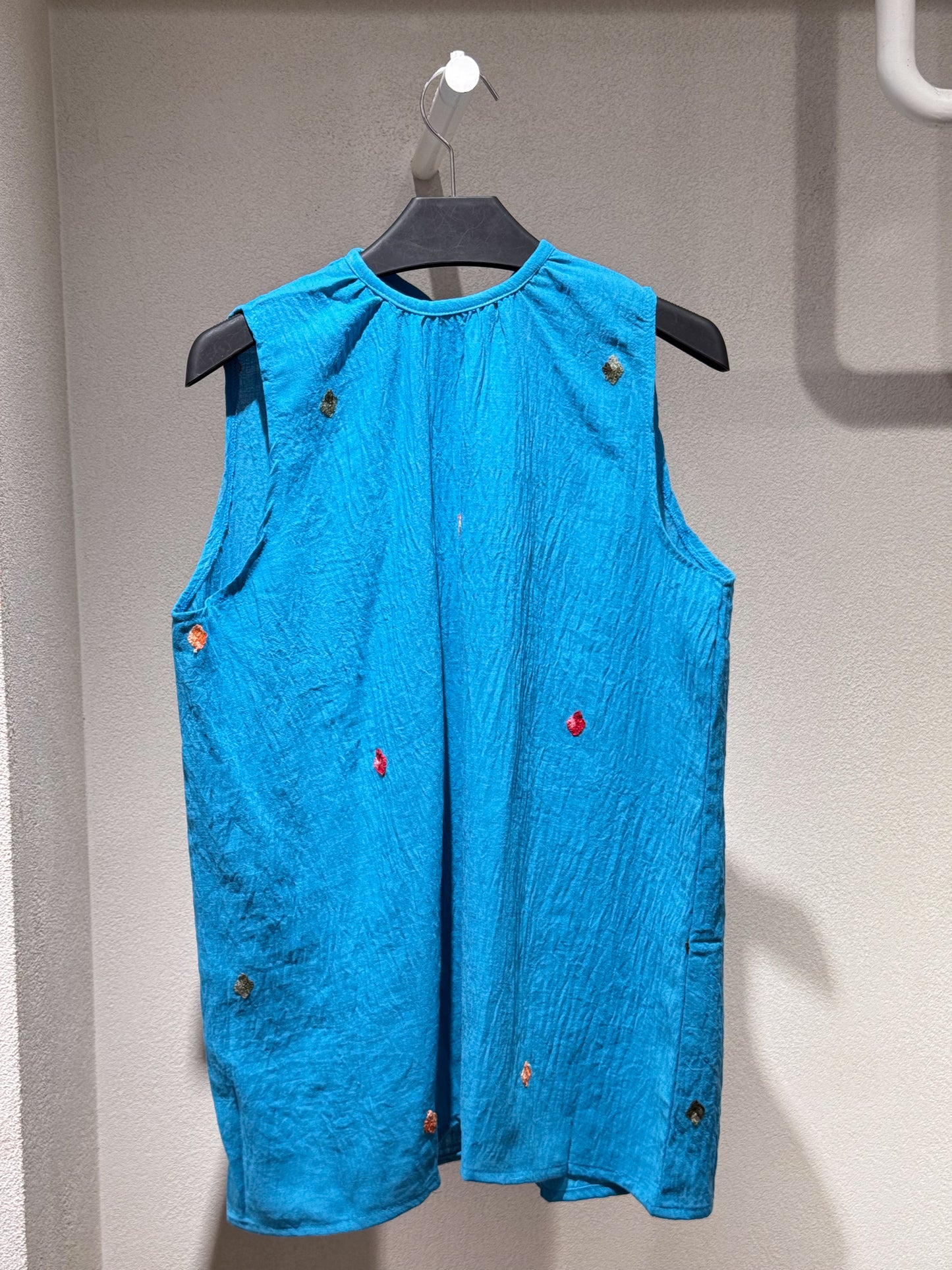 Embroidered linen blouse