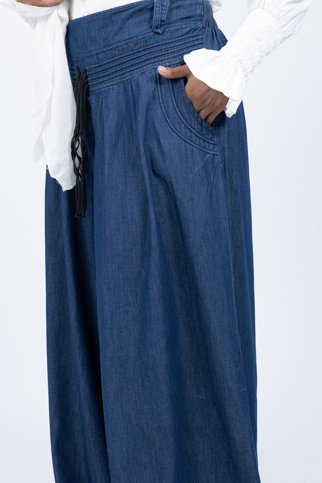 Denim skirt pants