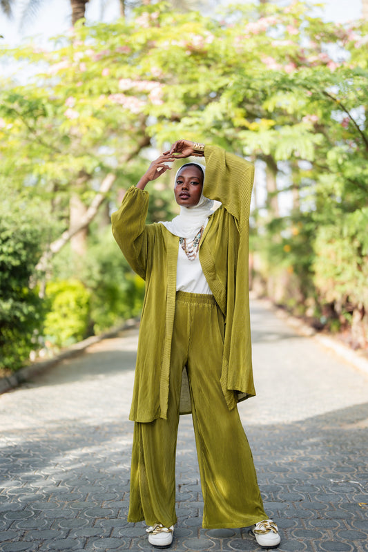 pleated set