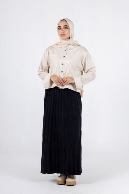 high &low poplin shirt