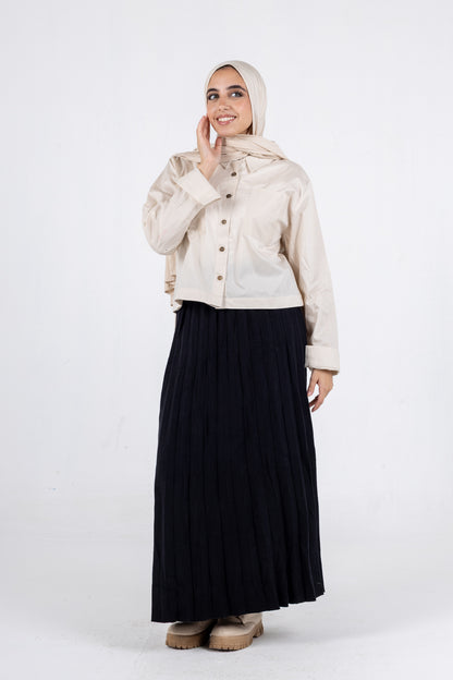 high &low poplin shirt