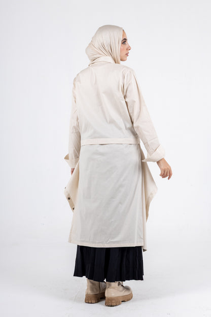 high &low poplin shirt