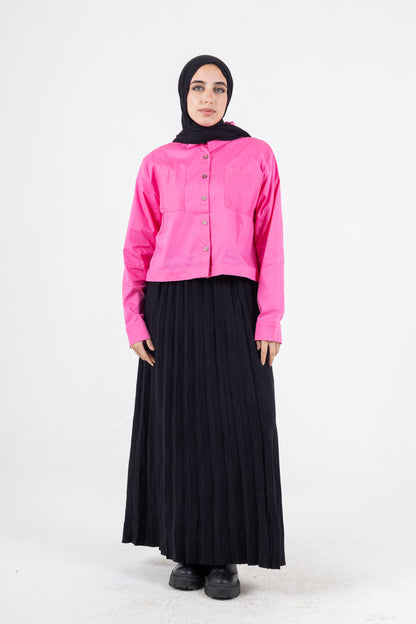 high &low poplin shirt