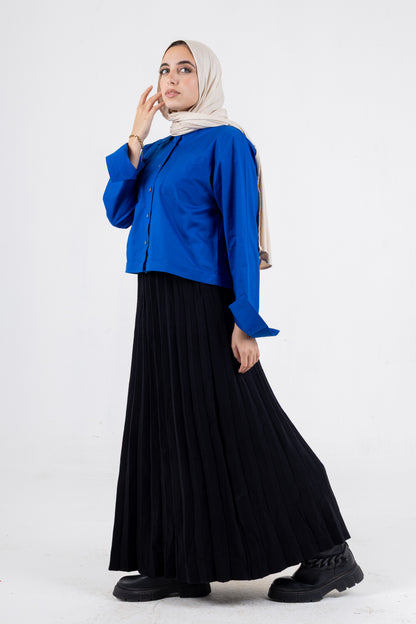 high &low poplin shirt