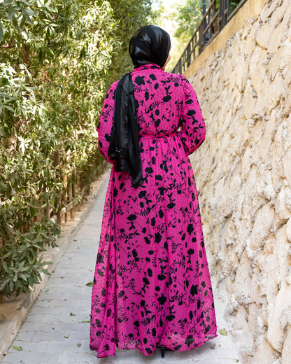 Printed Chiffon Dress