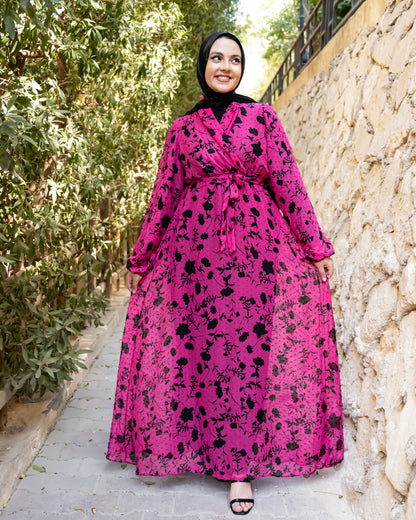 Printed Chiffon Dress
