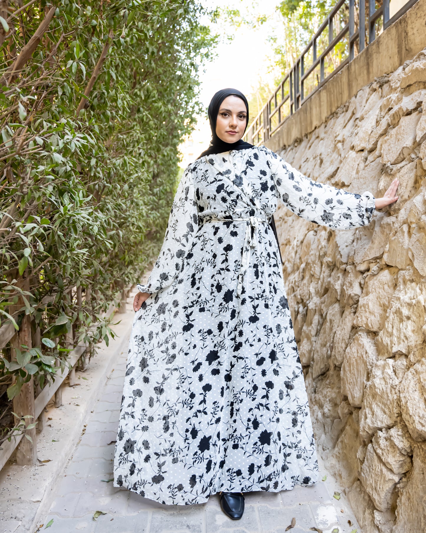 Printed Chiffon Dress