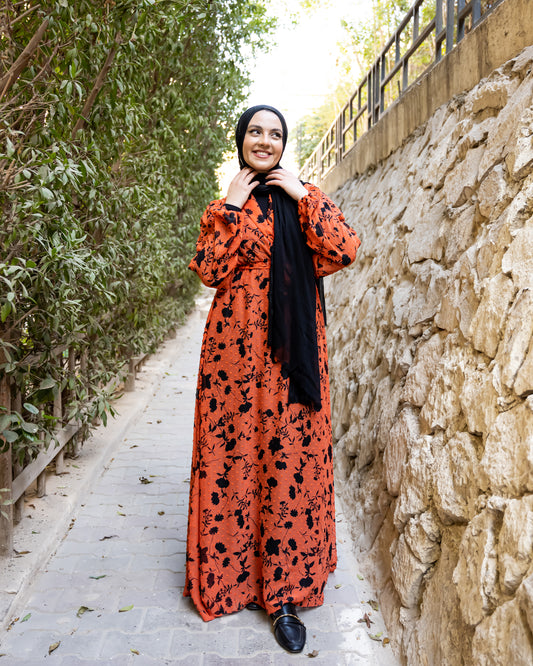 Printed Chiffon Dress