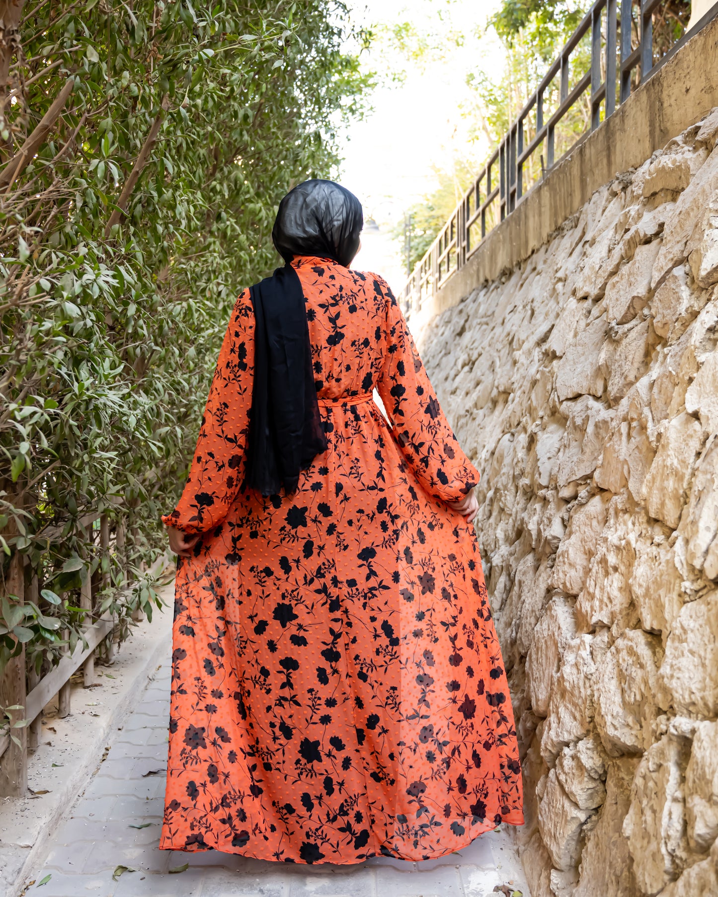 Printed Chiffon Dress