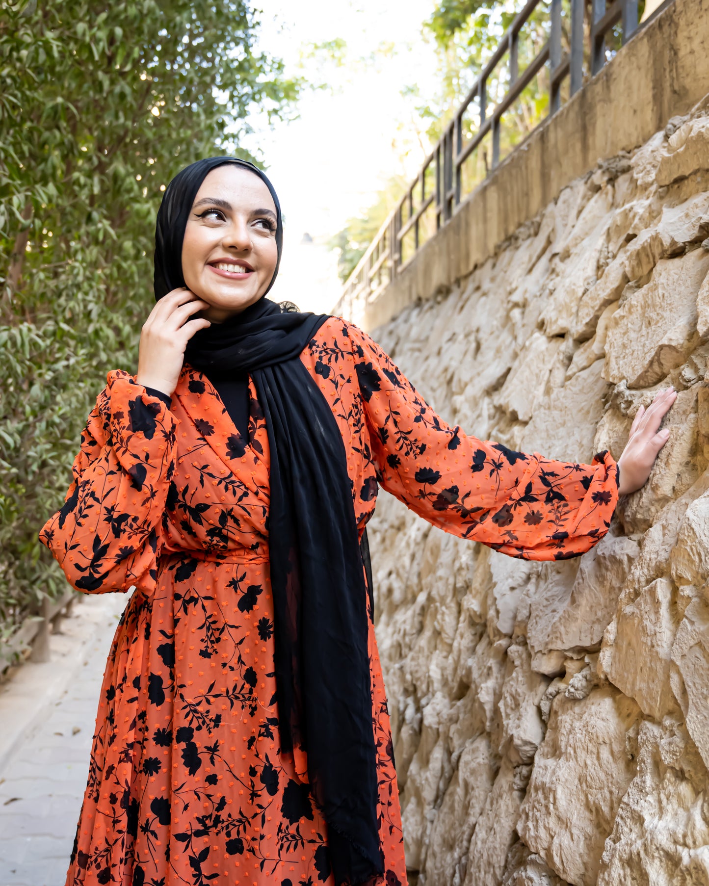 Printed Chiffon Dress
