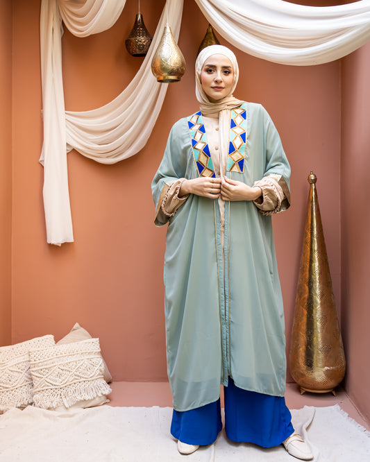 Chiffon embroidered Kaftan