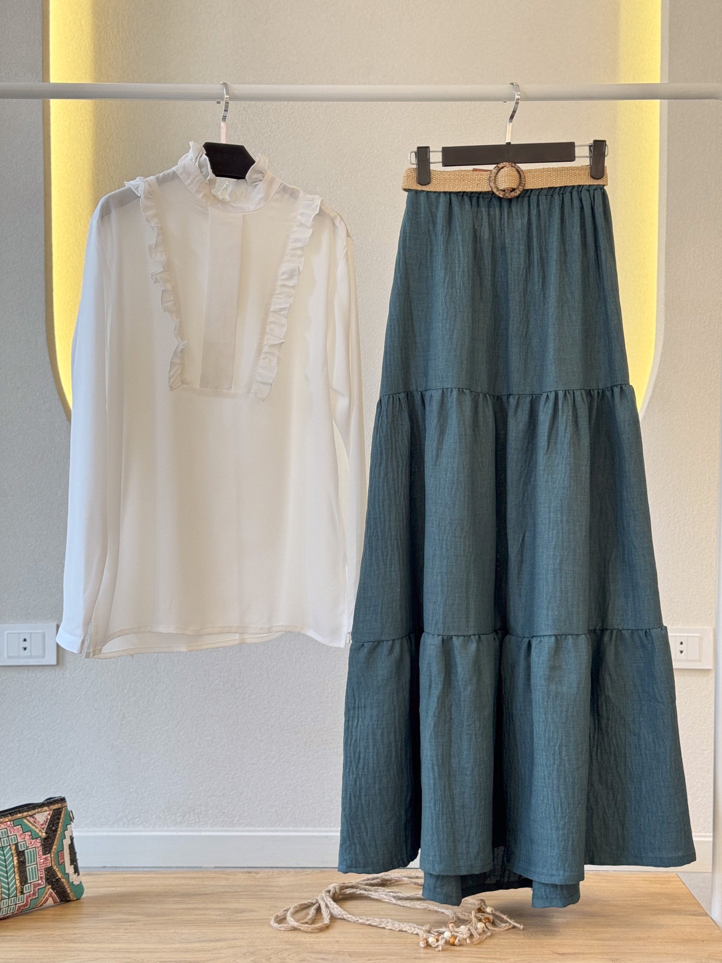 Linen farida skirt