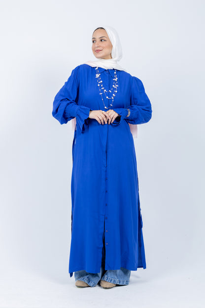 Fox coral shirt dress