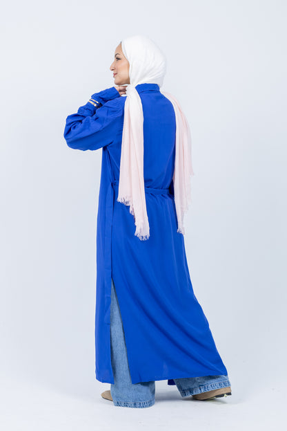 Fox coral shirt dress