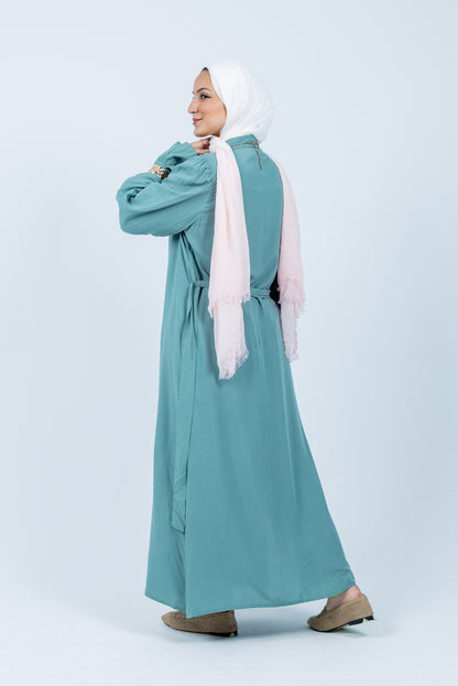 Fox coral shirt dress