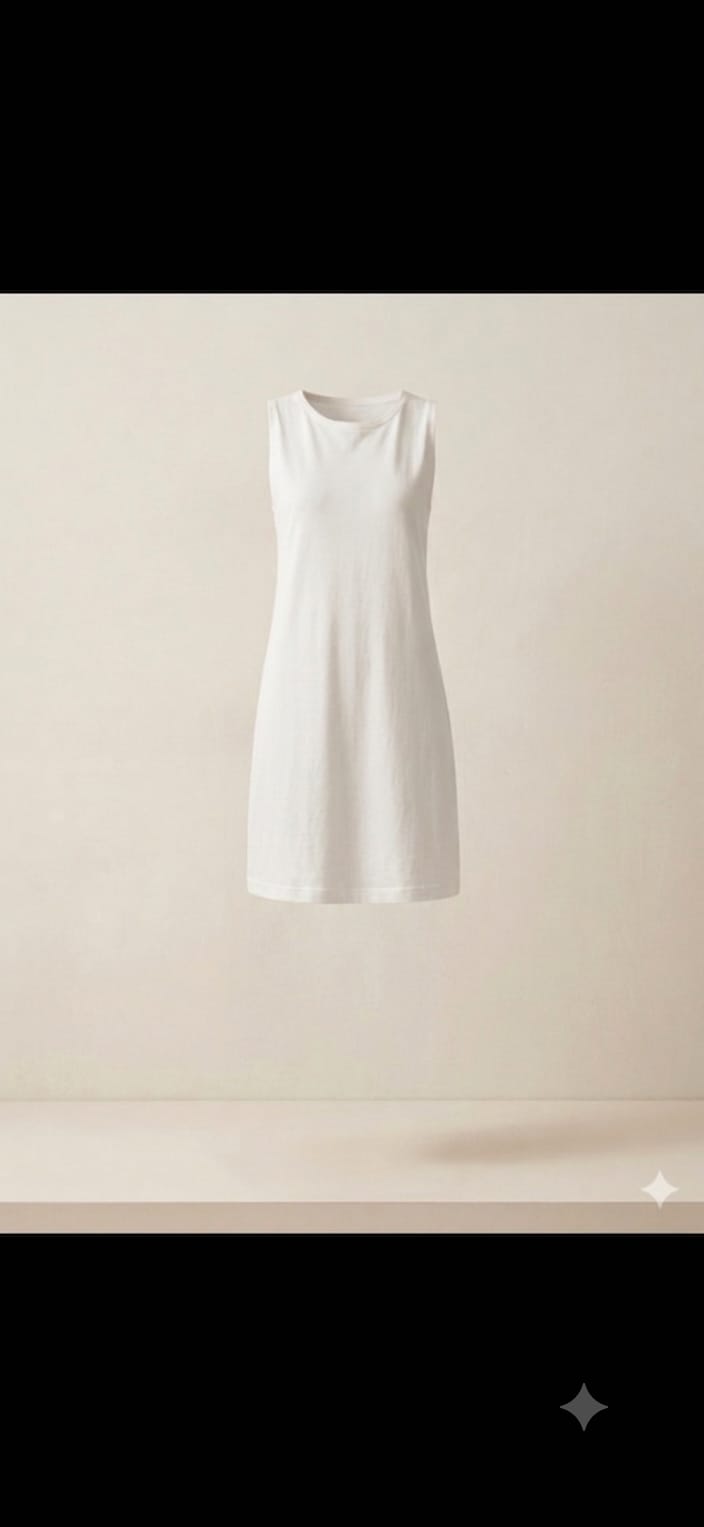 Short basic sleeveless